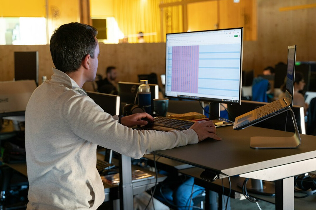 programmer working at desk