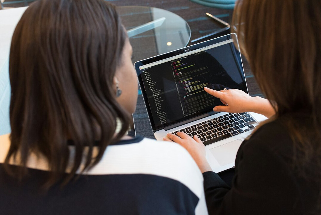 mentor helping student with code
